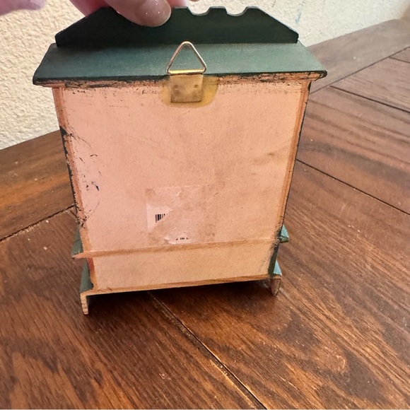 Vintage handmade Miniature green Wooden Hutch Accessories Dollhouse Wall Hanging - Picture 5 of 5